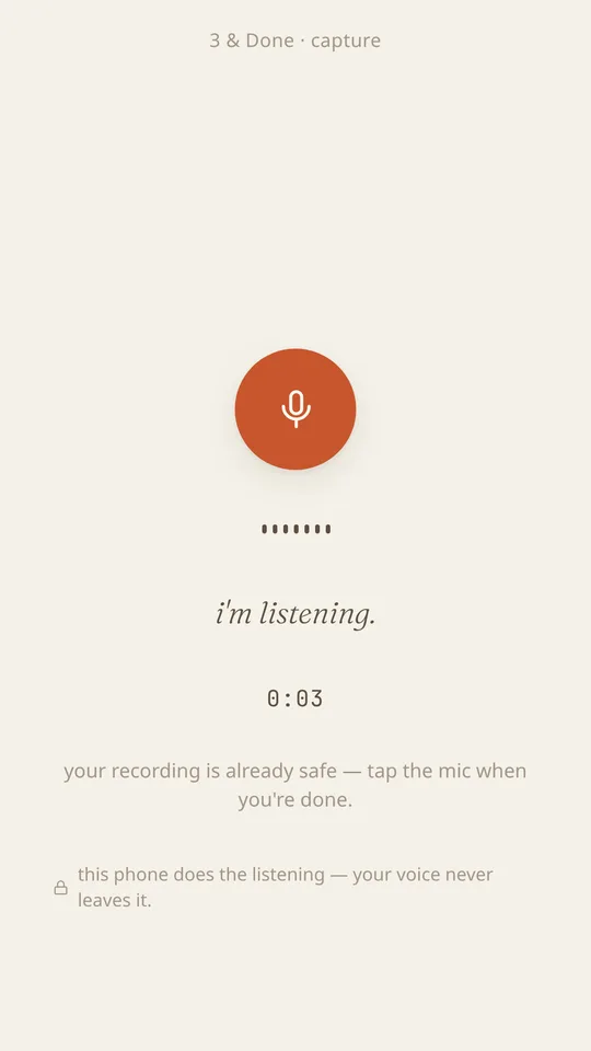 say it — the phone does the listening